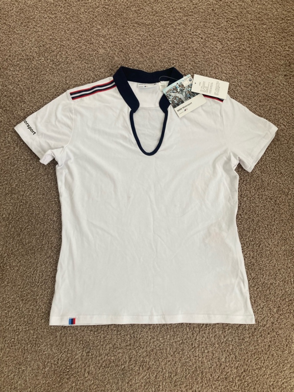 BMW Motorsport Shirt Womens XLarge White  Racing Graphic T-Shirt Logo